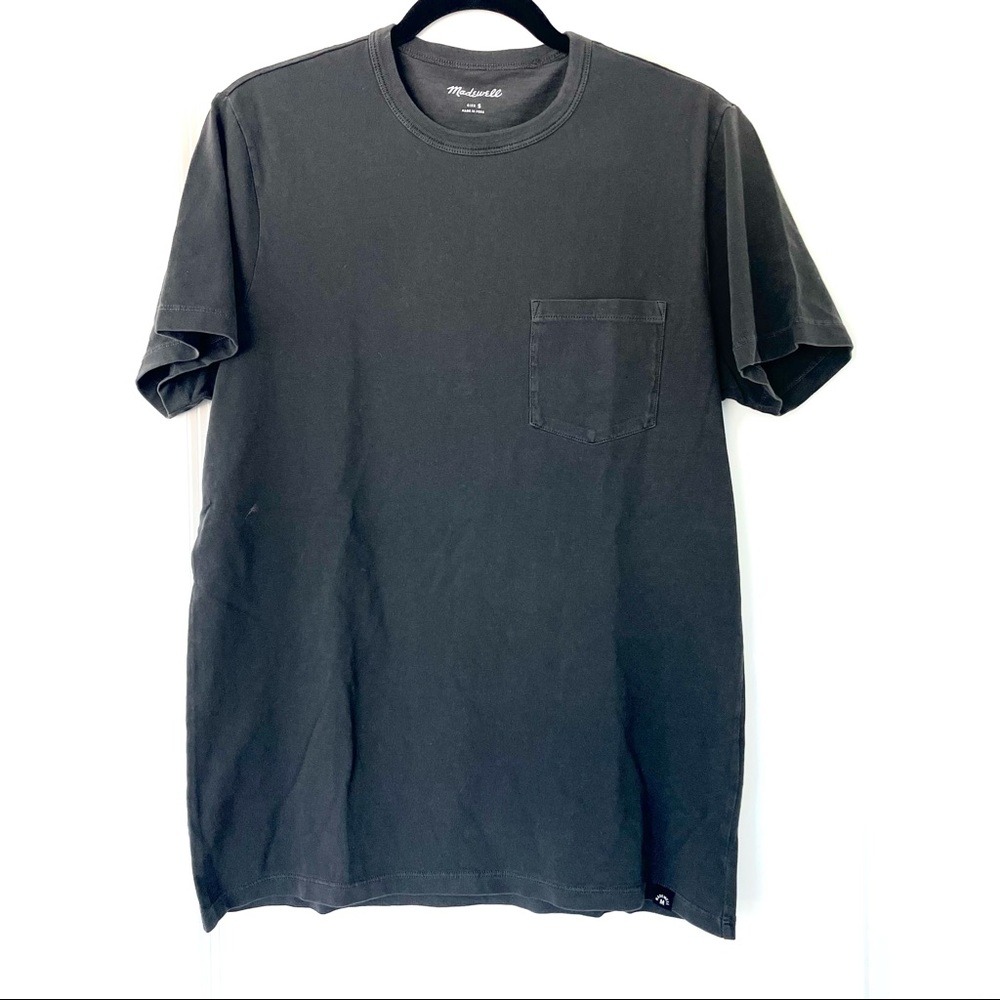 Madewell Men Garment-Dyed Allday Crewneck Pocket Tee